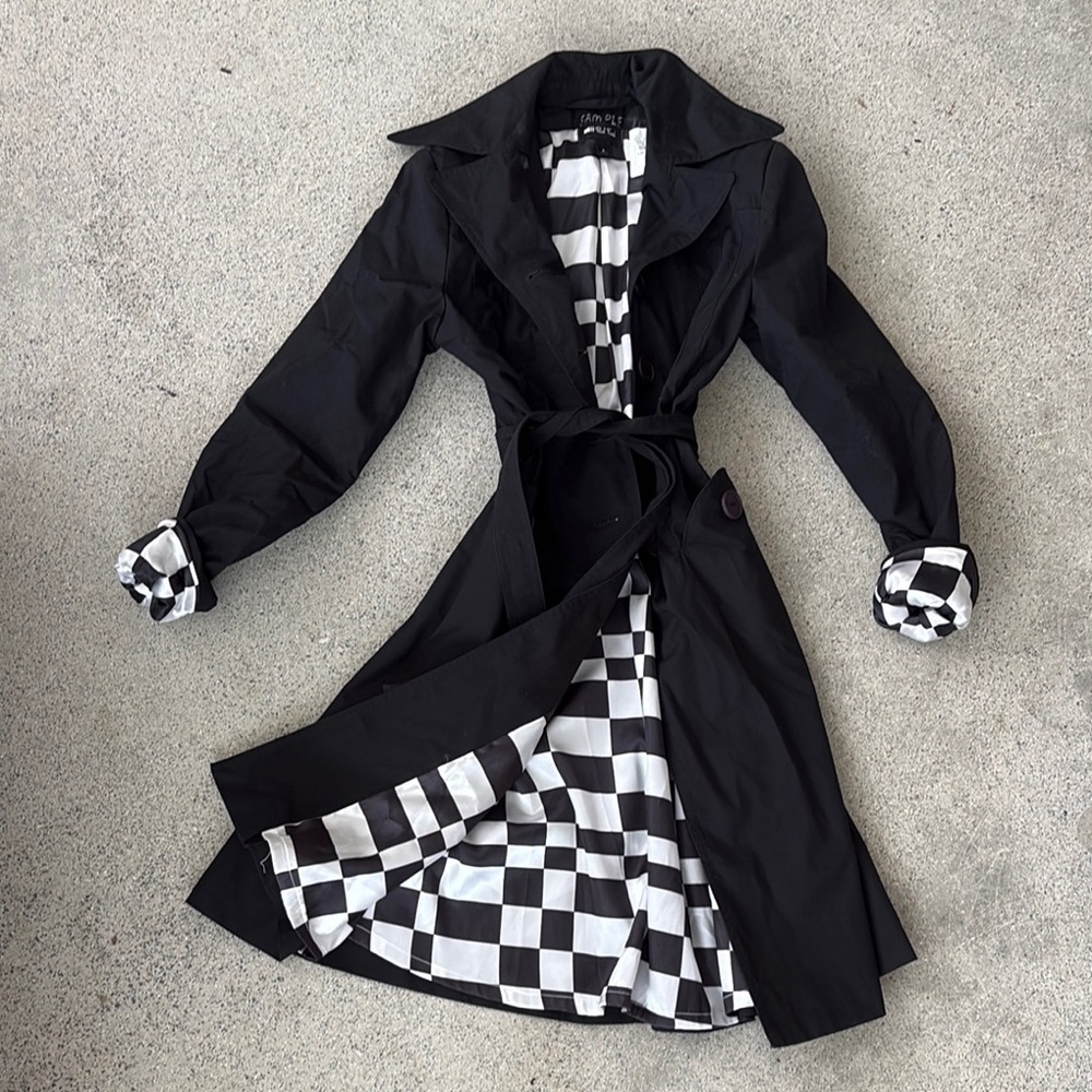 Paul Frank Black and White Trench Coat